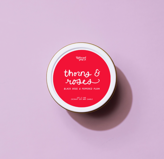THORN AND ROSES BOOKISH CANDLE