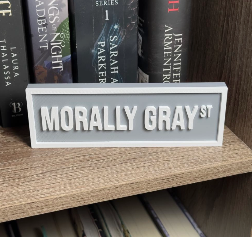 MORALLY GRAY STREET SIGN