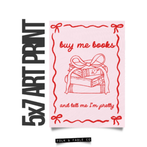 BUY ME BOOKS PINK ART PRINT
