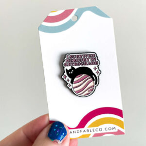 I SURVIVED MERCURY ENAMEL PIN
