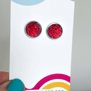 RED SHIMMER EARRINGS