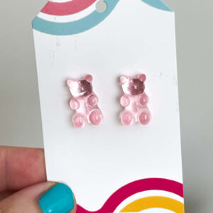 PINK GUMMI BEAR EARRINGS