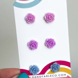 PURPLE TRIO - MIXED MINI EARRINGS