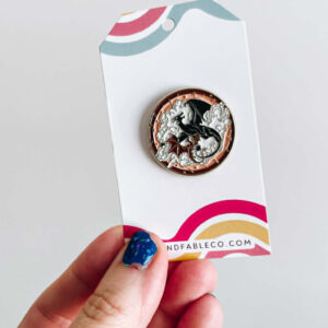 TWO DRAGONS ENAMEL PIN