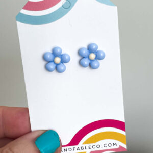 BLUE DAISY EARRINGS