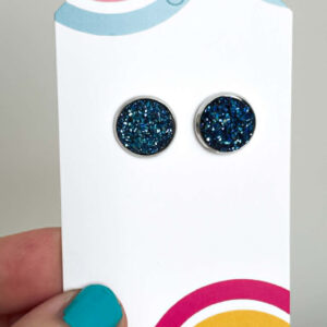STONE BLUE SHIMMER EARRINGS