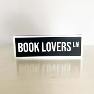 BOOK LOVERS BOOKSHELF SIGN BLACK