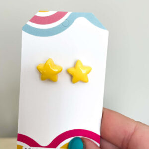 YELLOW PASTEL STAR EARRINGS