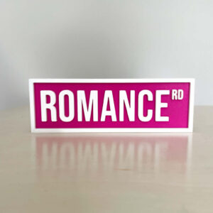 ROMANCE BOOKSHELF SIGN