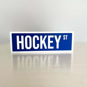 HOCKEY BOOKSHELF SIGN