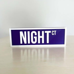 NIGHT COURT BOOKSHELF SIGN