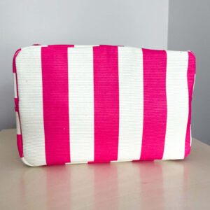 CANDY STRIPE TRAVEL BAG - PINK