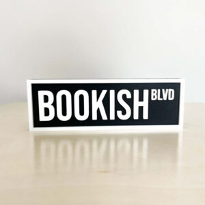 BOOKISH BOOKSHELF SIGN BLACK